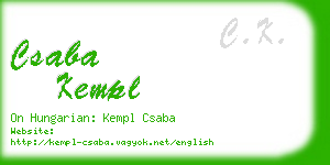 csaba kempl business card